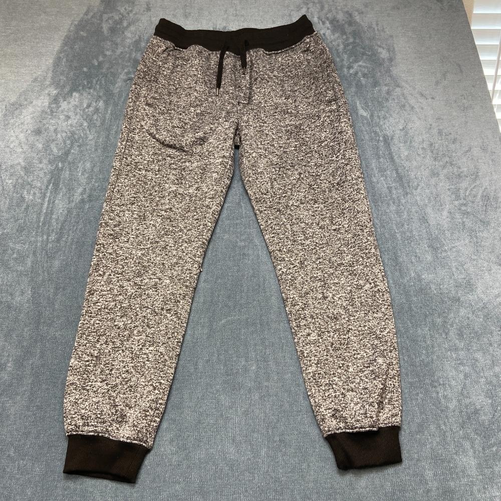 Southpole Sweatpants Womens L Heather Gray Fleece Lined Tapered Leg Drawstring